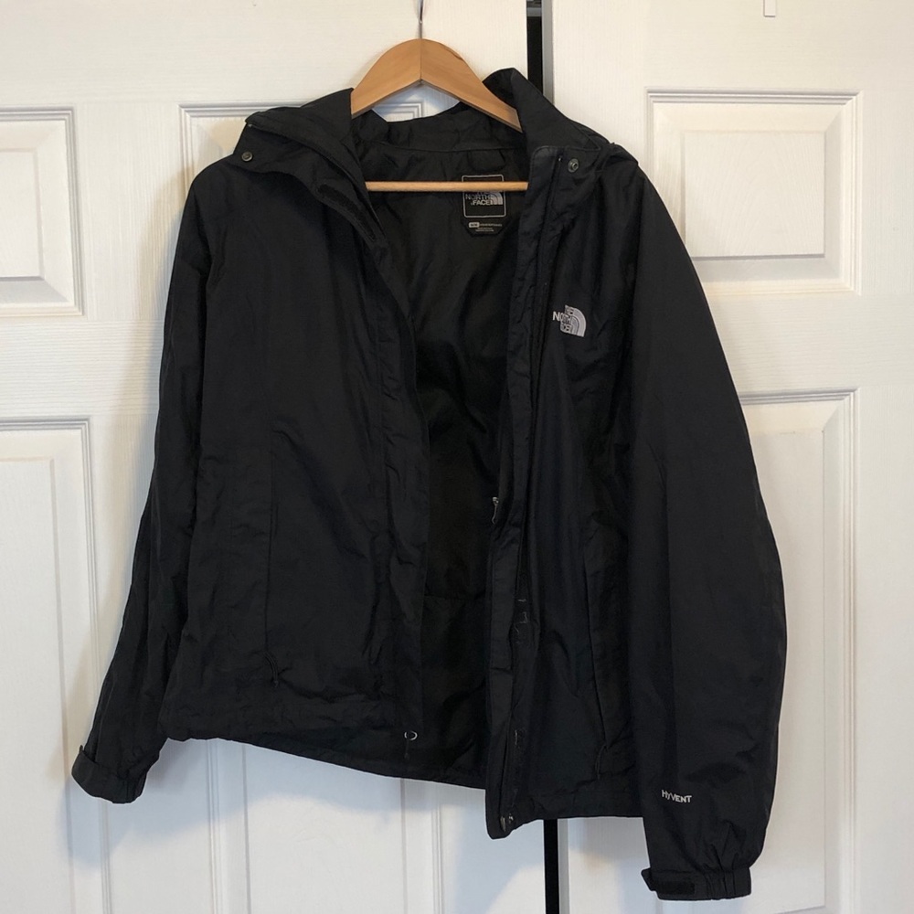 The North Face black windbreaker